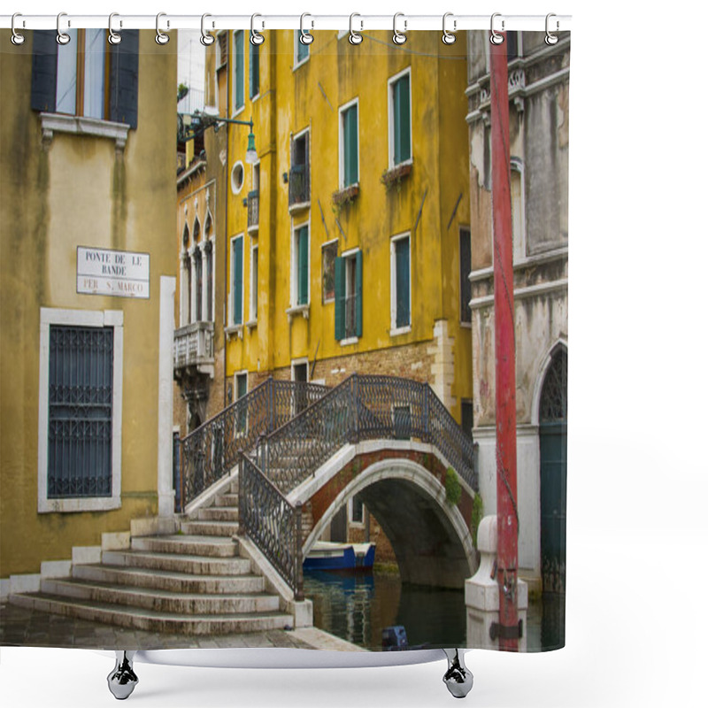 Personality  Old Town View, Buildings On The Street Shower Curtains