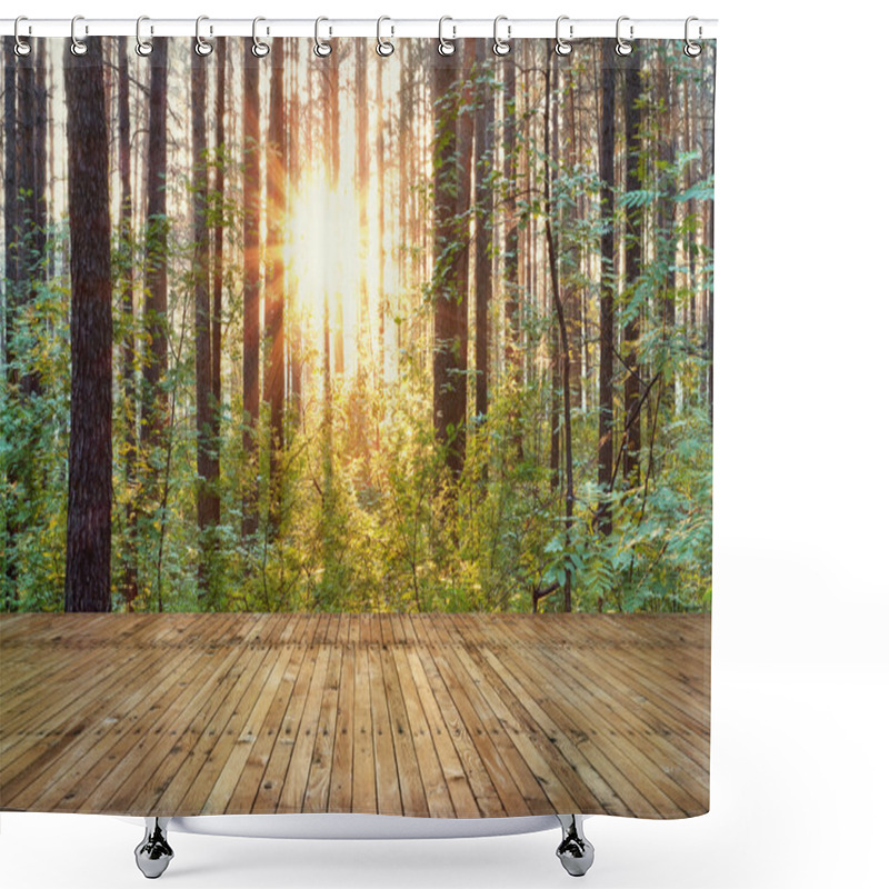 Personality  Forest And Floor  Shower Curtains