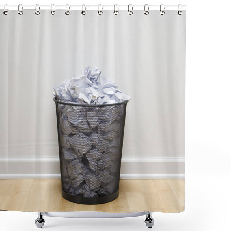 Personality  Full Trash Can. Shower Curtains