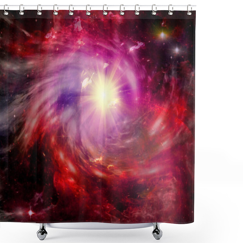 Personality  Galaxy In A Free Space Shower Curtains