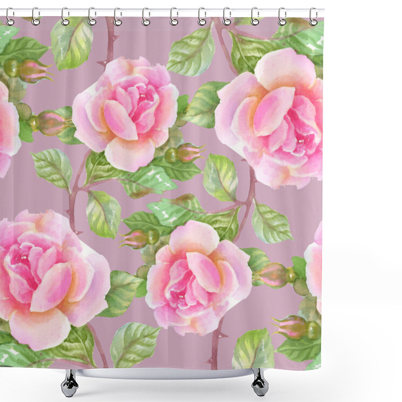 Personality  Garden Blooming Roses Flowers Shower Curtains