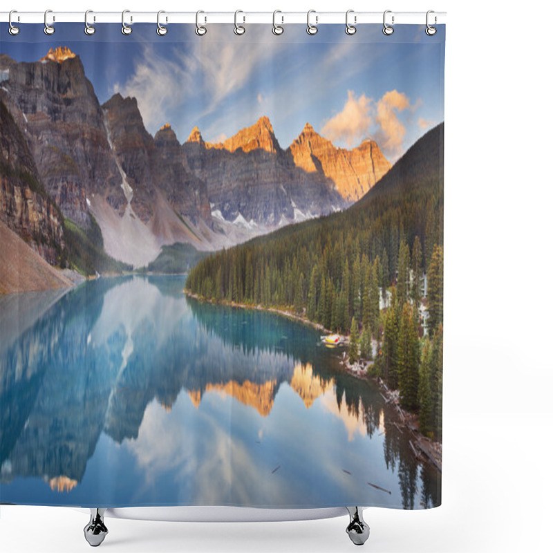 Personality  Moraine Lake At Sunrise, Banff National Park, Canada Shower Curtains