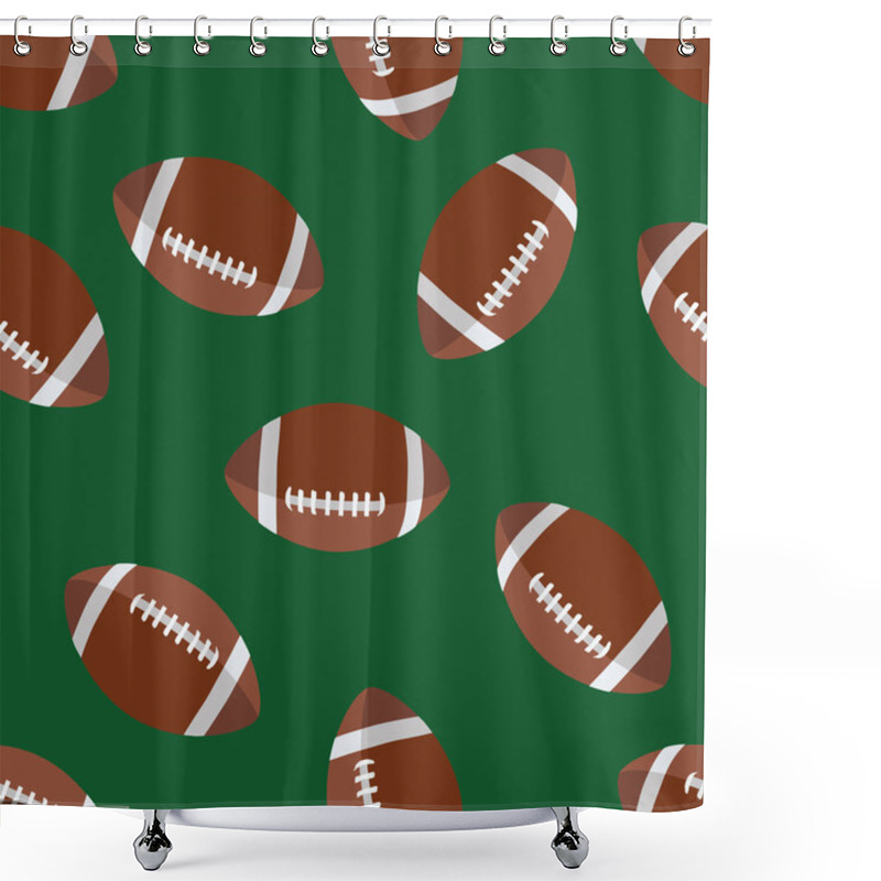 Personality  American Football Pattern Shower Curtains