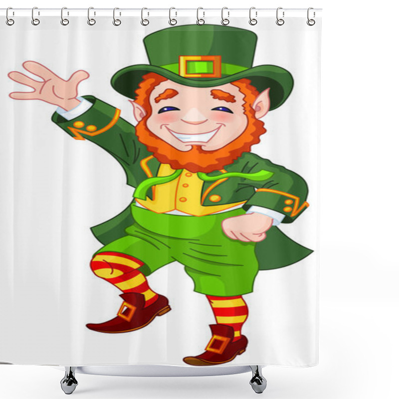 Personality  Leprechaun Dancing A Jig Shower Curtains