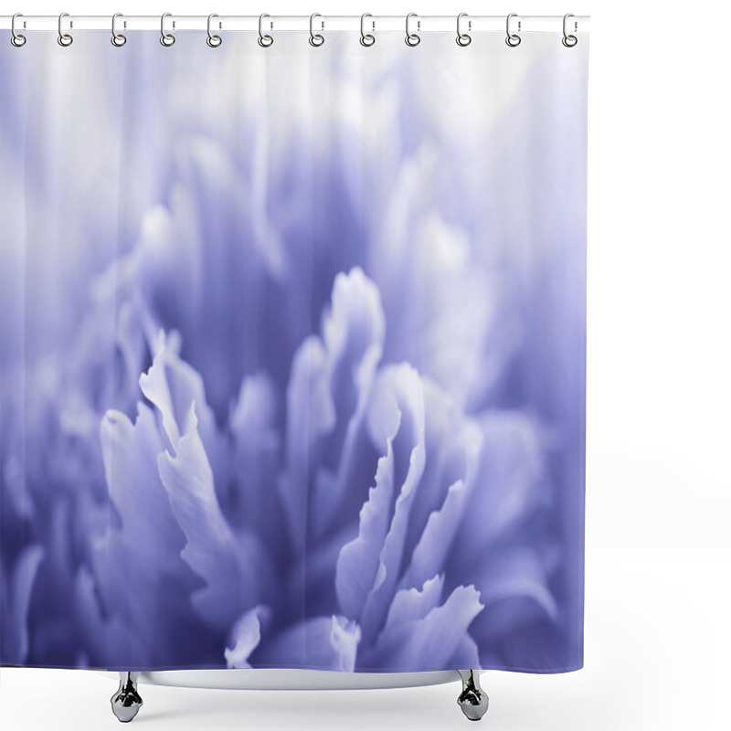 Personality  Blue Peony Flower - Abstract Background Shower Curtains