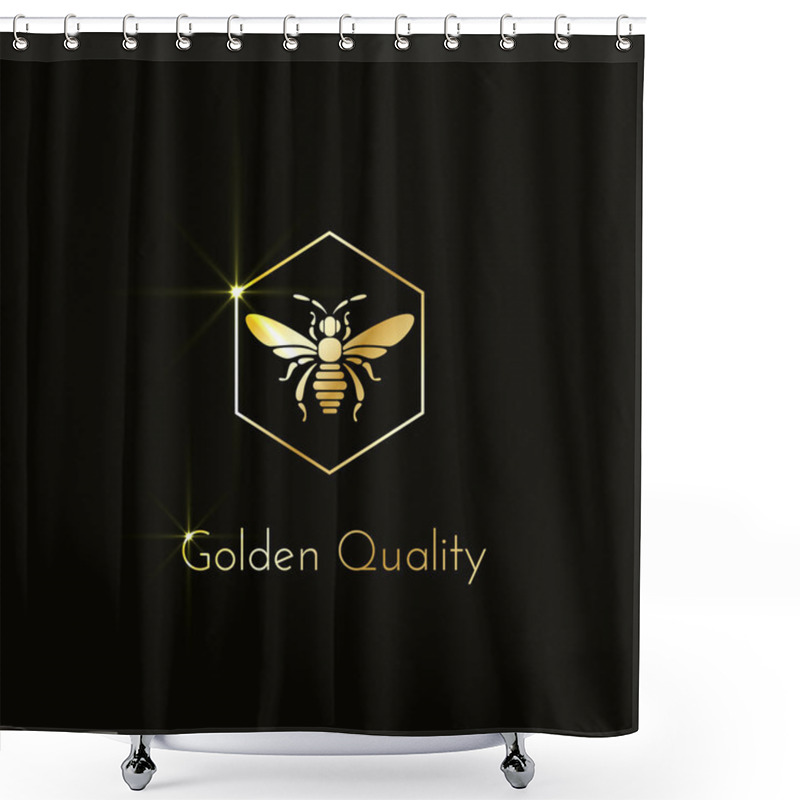 Personality  Bee Logo Shower Curtains