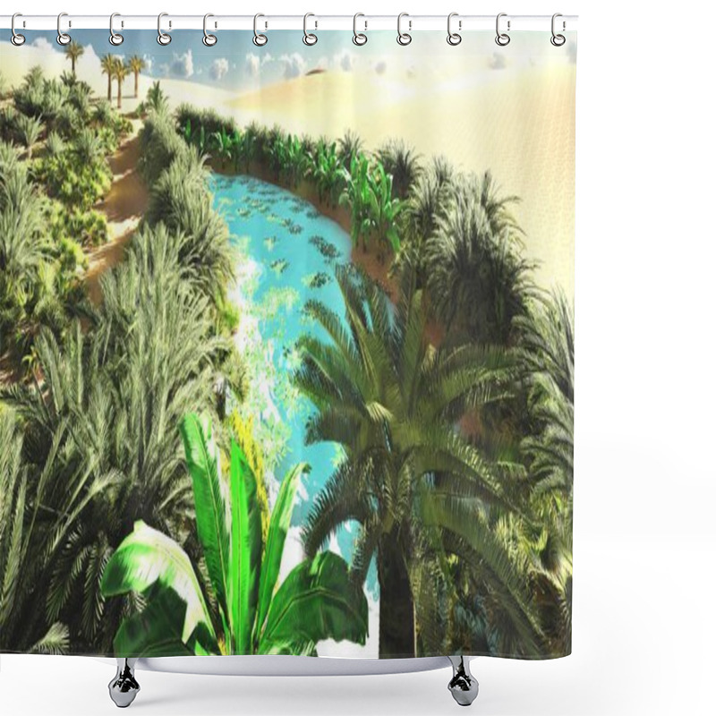 Personality  Lavish Spectacular Plant Life On Desert Later In The Day, 3d Rendering Shower Curtains