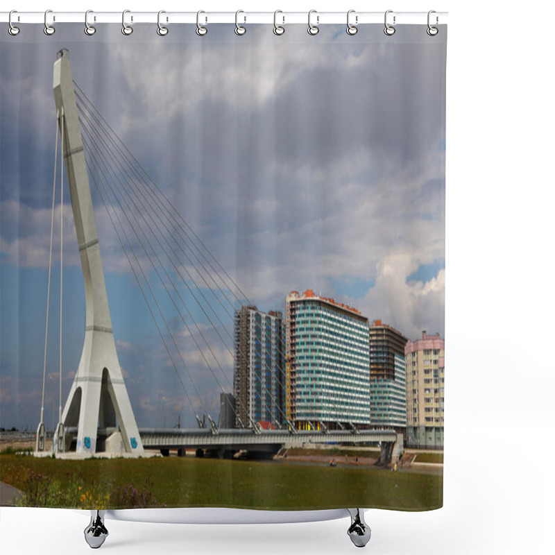 Personality  Single-span Cable-stayed Bridge With One Pylon And Heating Main Shower Curtains