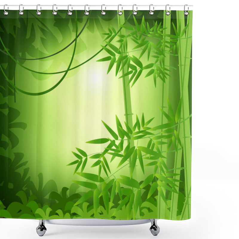 Personality  Bamboo Abstract Background. Vector Illustration Shower Curtains