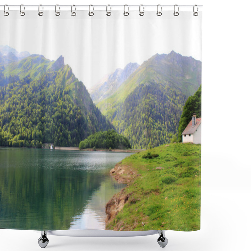 Personality  Pyrenees Mountains In The Summer, Lake Shower Curtains