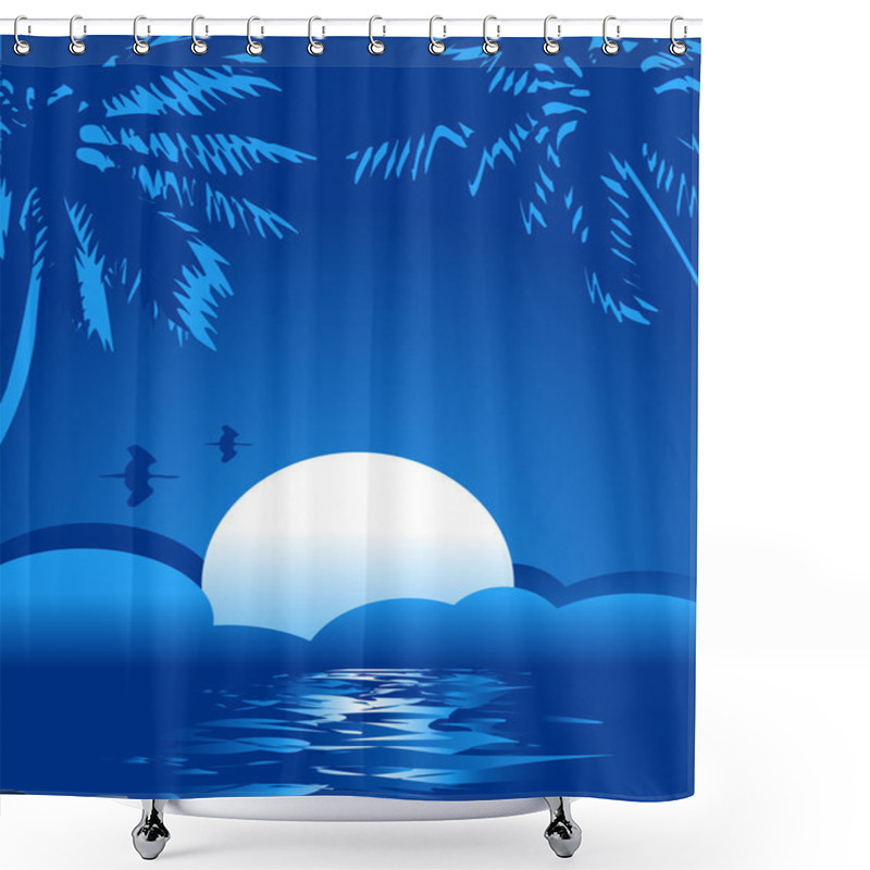 Personality  Summer Night Shower Curtains