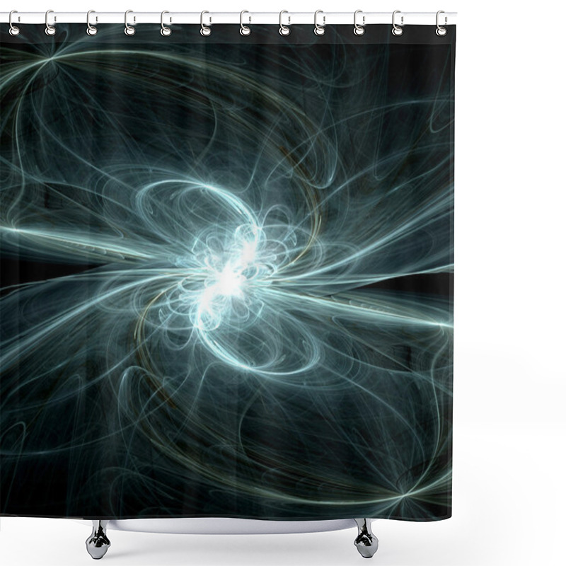 Personality  Abstract Futuristic Background, Event Horizon Shower Curtains