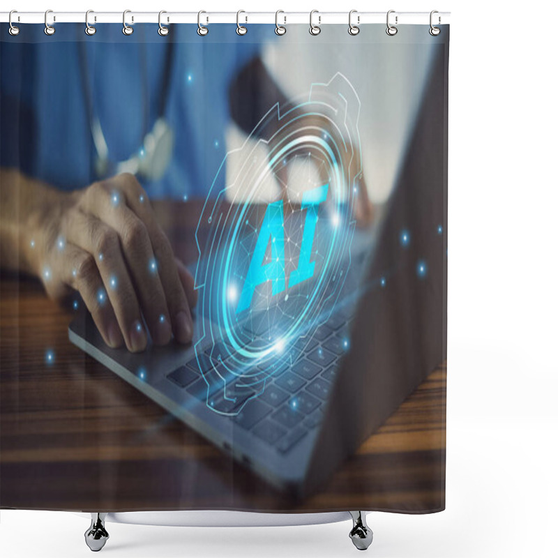 Personality  Doctor Using AI Technology Is Revolutionizing The Medical Field By Providing Faster And More Accurate Diagnoses, Personalized Treatment Plans, And Improved Patient Outcomes. Shower Curtains