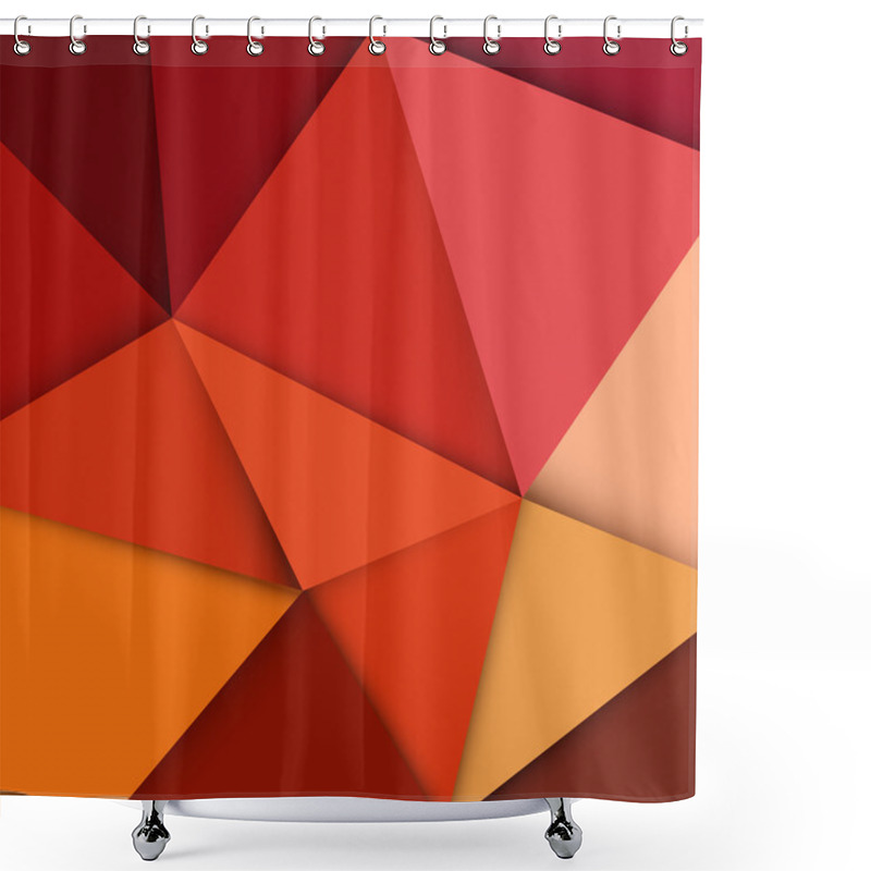 Personality  Red Triangle Background Shower Curtains