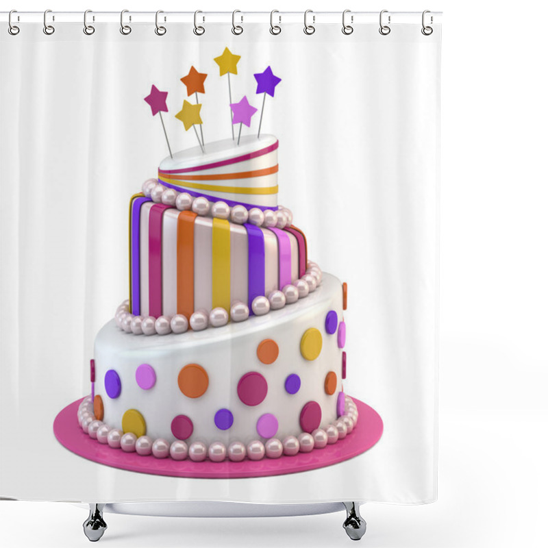 Personality  Big Holiday Cake Shower Curtains