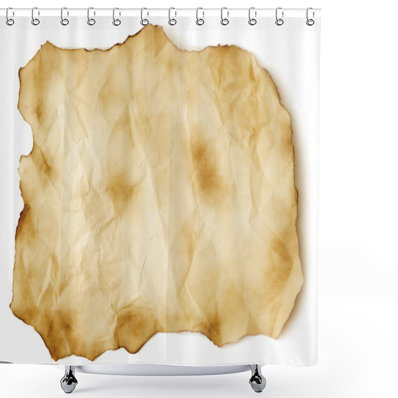 Personality  Scorched Old Paper Sheet Shower Curtains