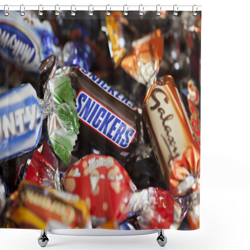 Personality  Snickers In Candy Heap Shower Curtains