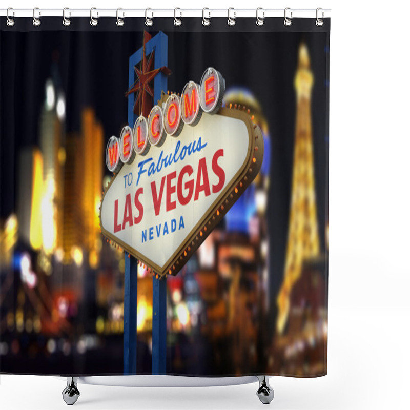 Personality  Welcome To Las Vegas Sign Shower Curtains