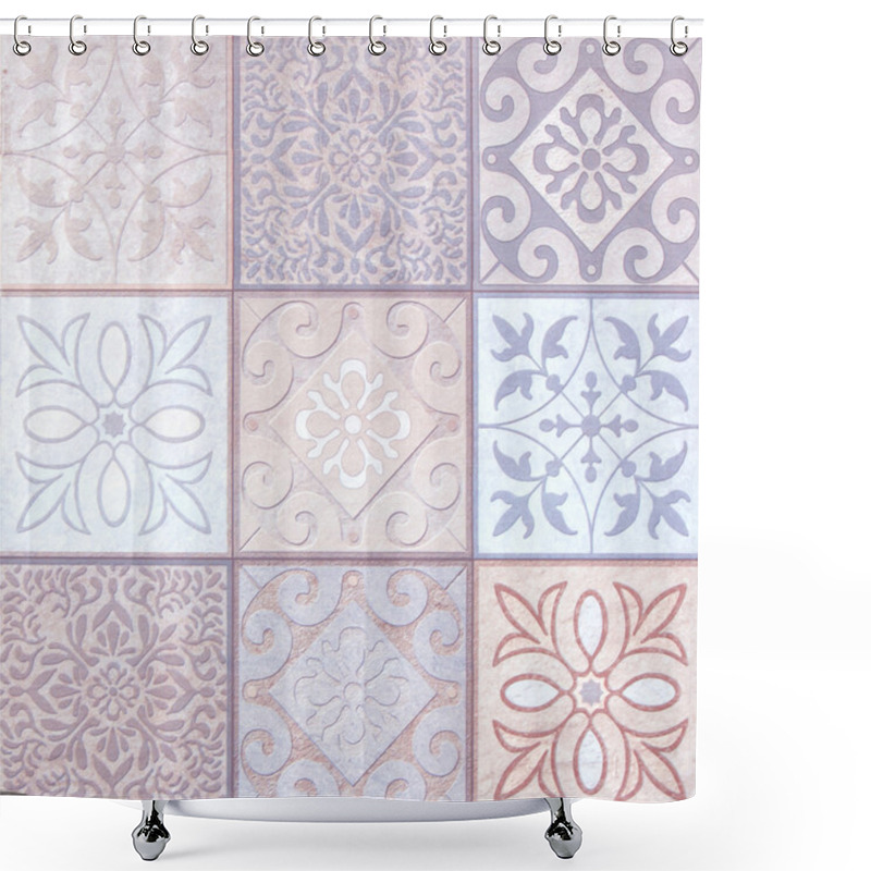 Personality  Tile Background Shower Curtains