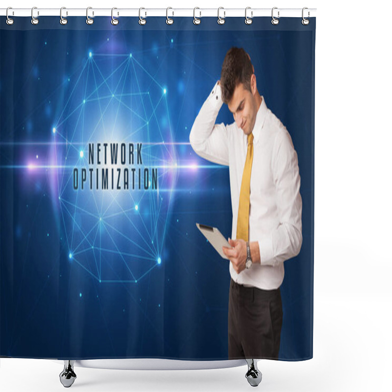 Personality  Businessman Thinking About Security Shower Curtains