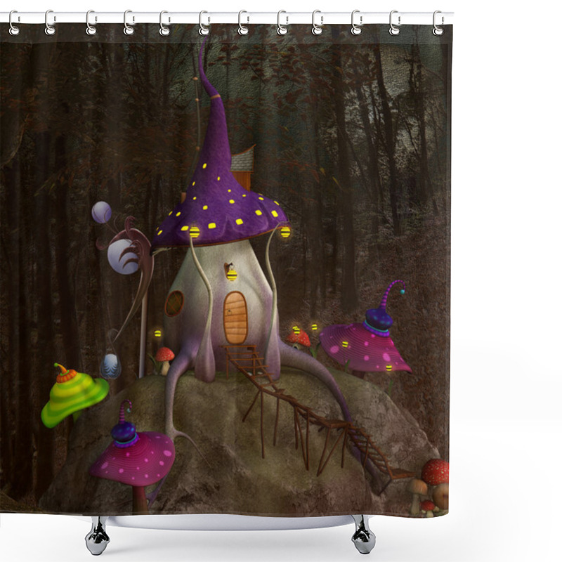 Personality  Mushroom's Hill Shower Curtains