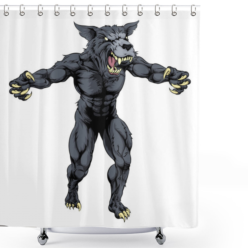 Personality  Wolf Man With Claws Out Shower Curtains