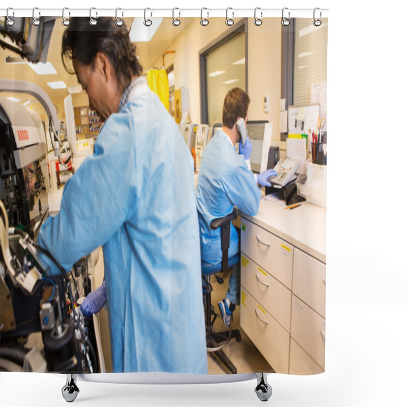 Personality  Trouble Shooting Lab Equipment Shower Curtains