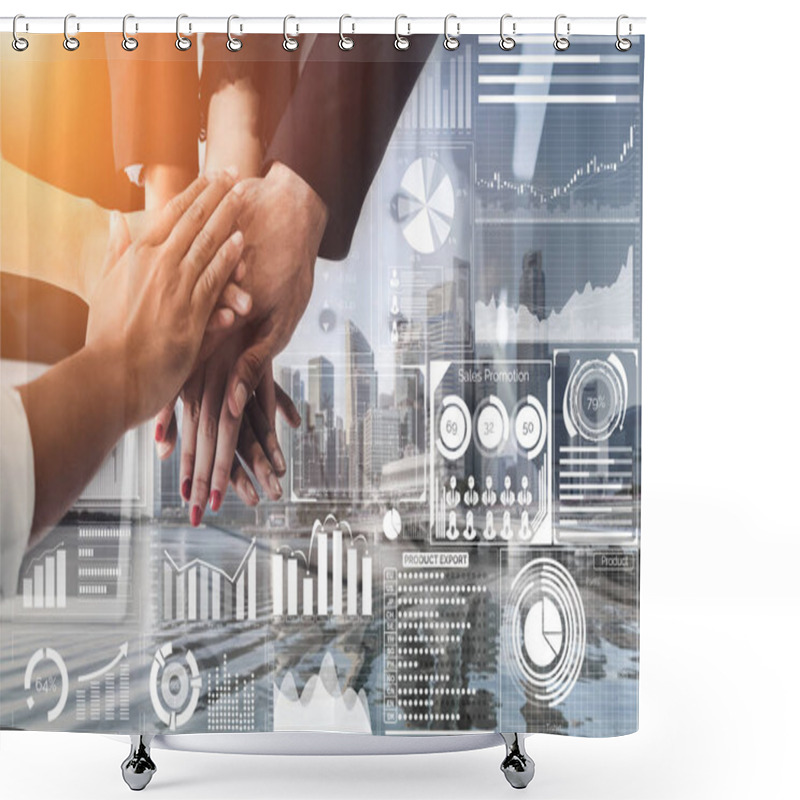 Personality  Big Data Technology For Business Finance Concept. Shower Curtains