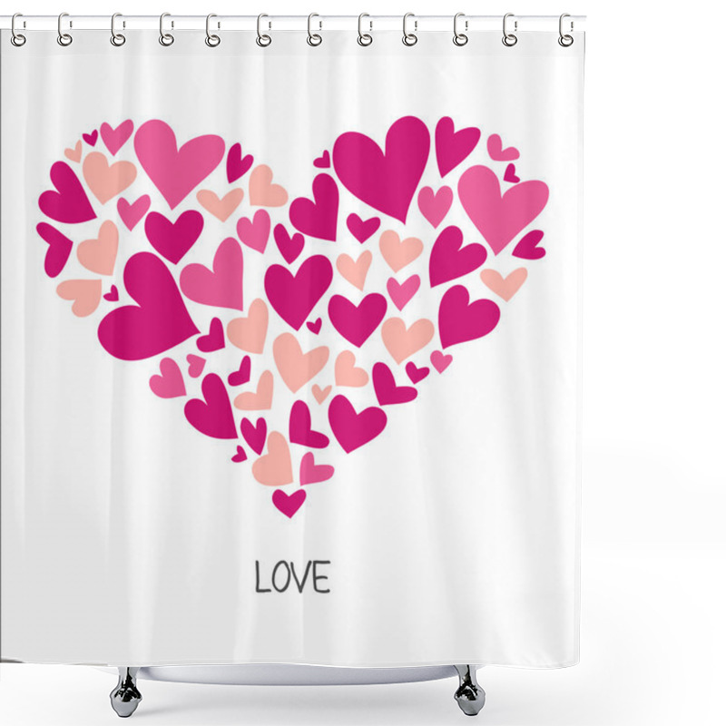 Personality  Love Illustration Shower Curtains