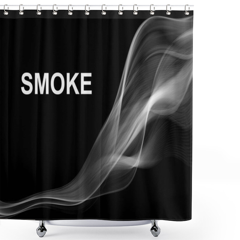 Personality  Vector Smoke, FOg, Steam For Black Background. Shower Curtains