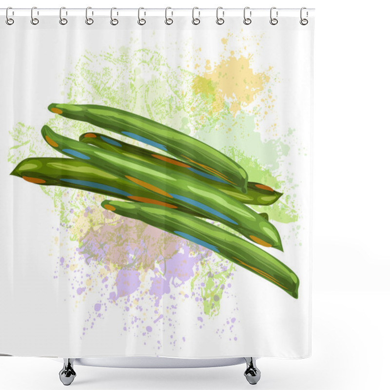 Personality  Green Beans Shower Curtains