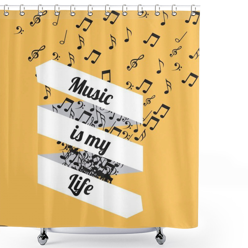 Personality  Music Shower Curtains