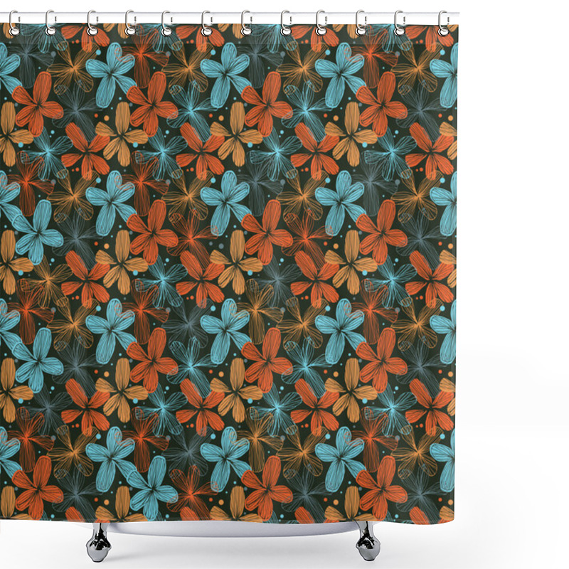 Personality  Floral Daisy Pattern Shower Curtains