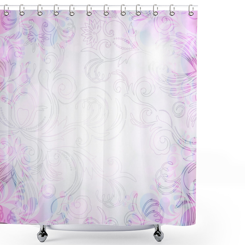 Personality  Abstract Floral Background With East Flowers. Shower Curtains