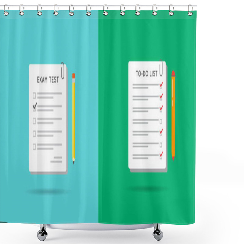 Personality  Set Of  Document Icons Shower Curtains