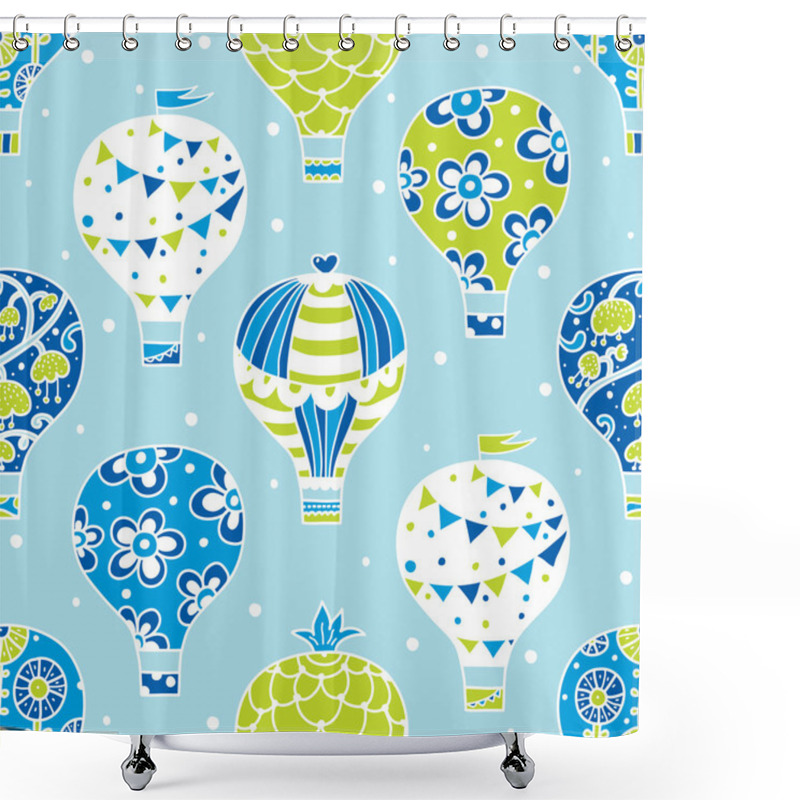 Personality  Hot Air Balloons Shower Curtains