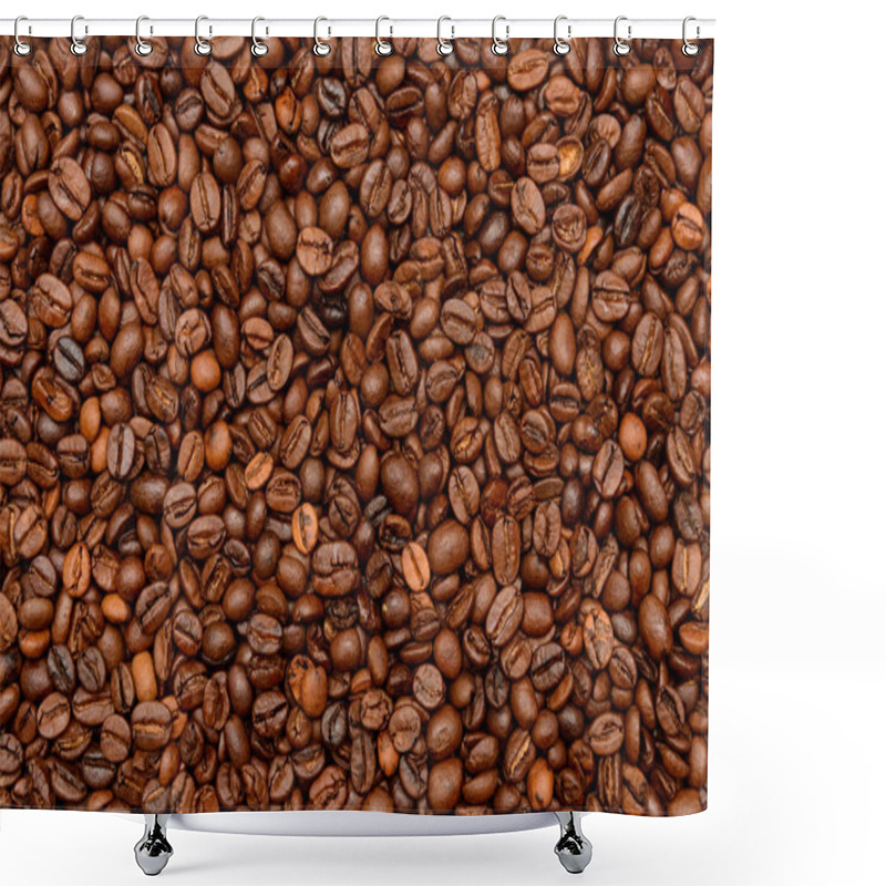 Personality  Aroma Coffee Beans Background Shower Curtains