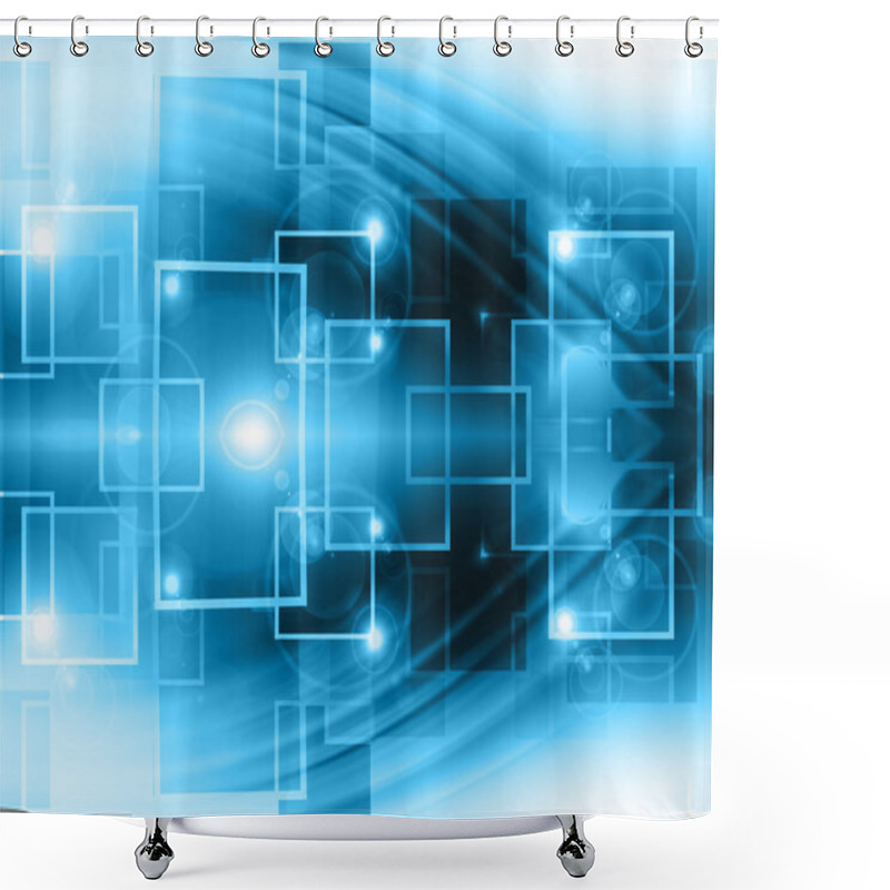 Personality  Abstract Blue Background Shower Curtains