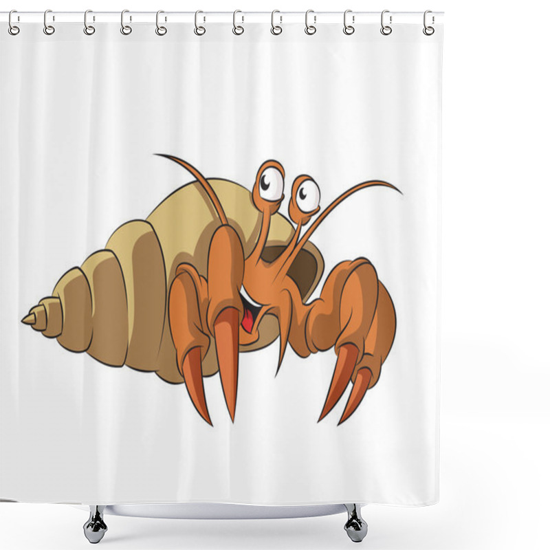 Personality  Hermit Crab Shower Curtains