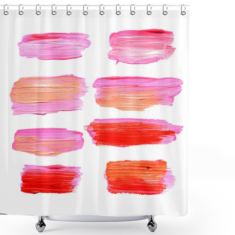 Personality  Set Of Vector Oil Painting Shower Curtains