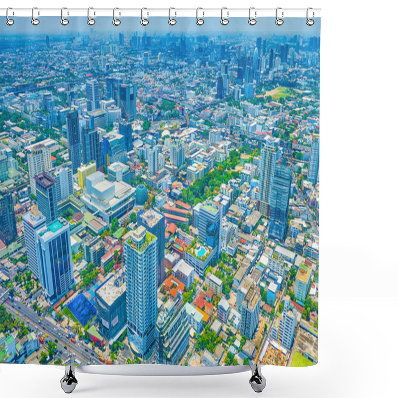 Personality  The Scenic Skyline Of Modern Bangkok, Thailand Shower Curtains