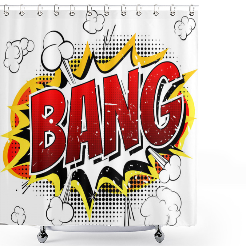 Personality  Bang - Comic Book, Cartoon Explosion. Shower Curtains