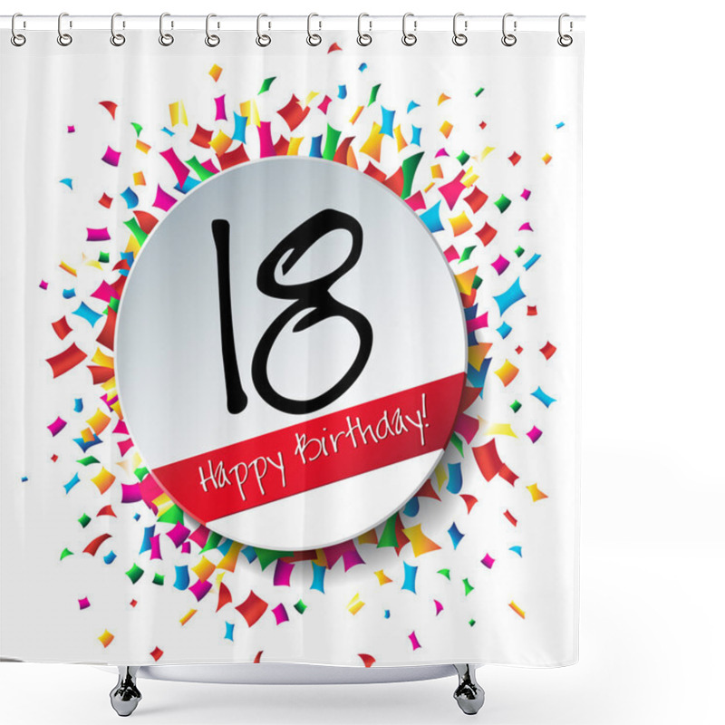 Personality  18 Happy Birthday Background Shower Curtains