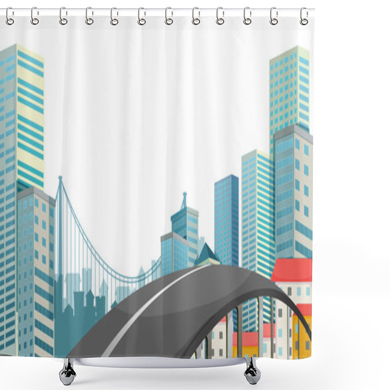 Personality  A Road At The City Shower Curtains