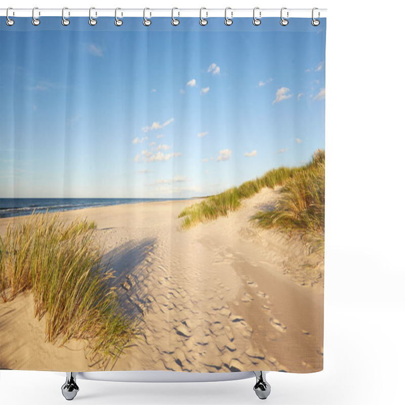 Personality  Slovinski National Park, Leba Sand Dune On The Baltic Coast Shower Curtains