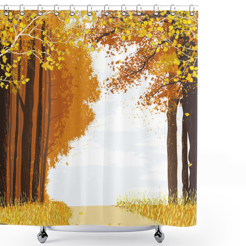 Personality  Autumn Forest Shower Curtains