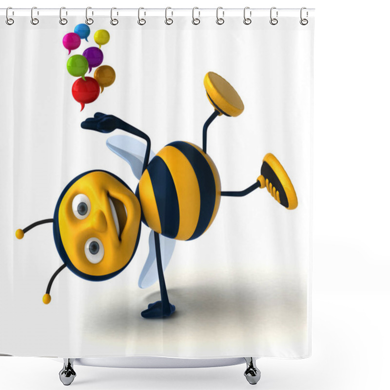 Personality  Cartoon Character Holding Bubbles   Shower Curtains