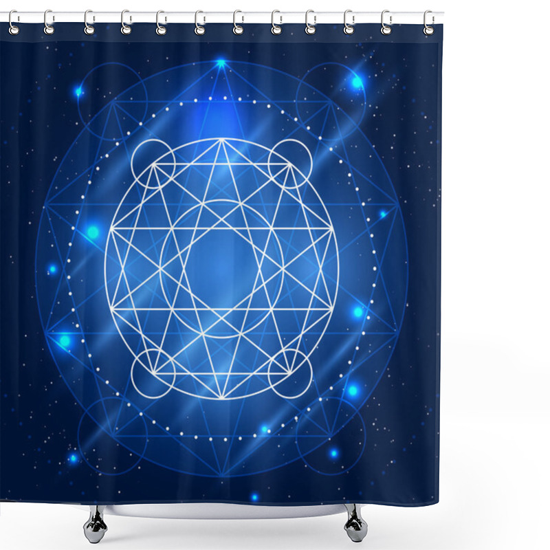 Personality  Vector Magic Geometry Sign Shower Curtains