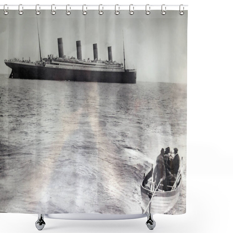 Personality  BELFAST NORTHERN IRELAND UNITED KINGDOM 06 03 2023: RMS Titanic Was A British Passenger Liner, Operated By The White Star Line, That Sank In The North Atlantic Ocean On 15 April 1912 Shower Curtains