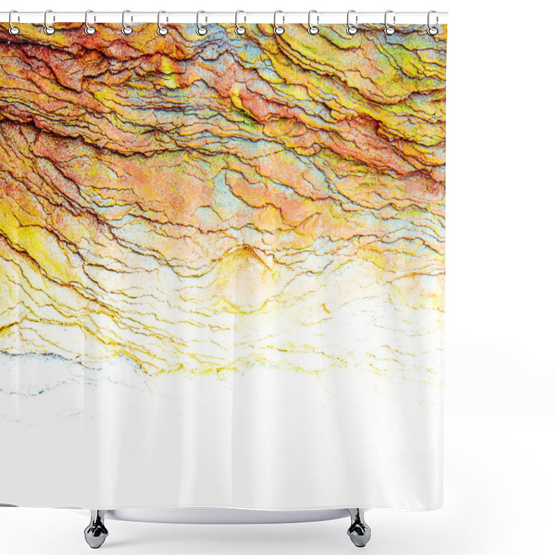 Personality  Colourful Sedimentary Rocks Formed By The Accumulation Of Sedime Shower Curtains